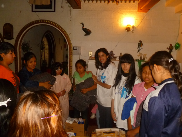 Delivery of gift group home for blind girls in September 2012