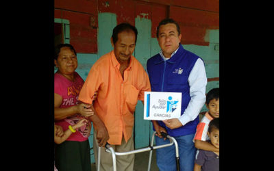 Thanks to you we keep giving some support to walkers, canes and diapers for seniors in the municipality of Teapa Tabasco