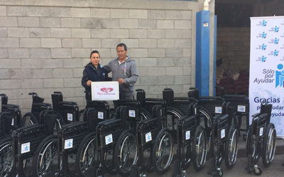 Donación de sillas de ruedas al DIF municipal de Tuxpan.